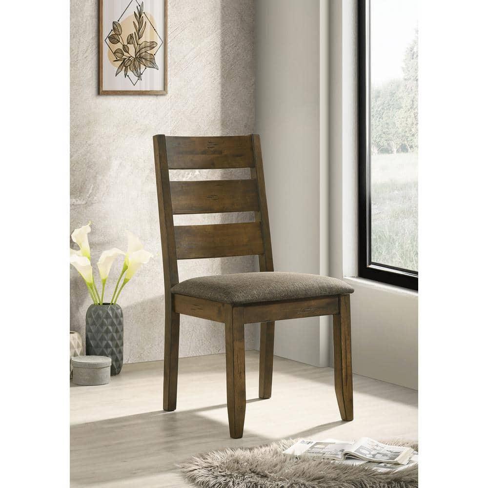 Coaster Alston Ladder Back Wood Dining Chair in Nutmeg