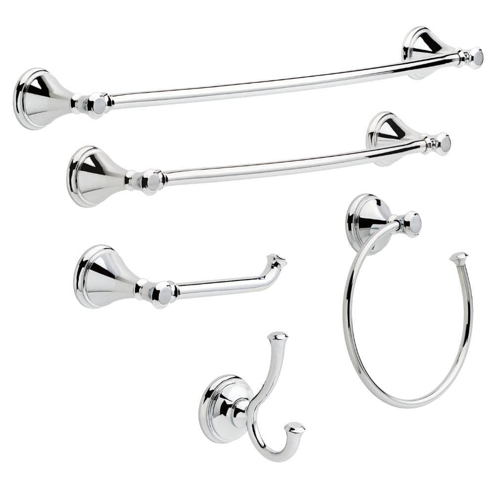 Cassidy 24 in. Wall Mount Double Towel Bar Bath Hardware Accessory
