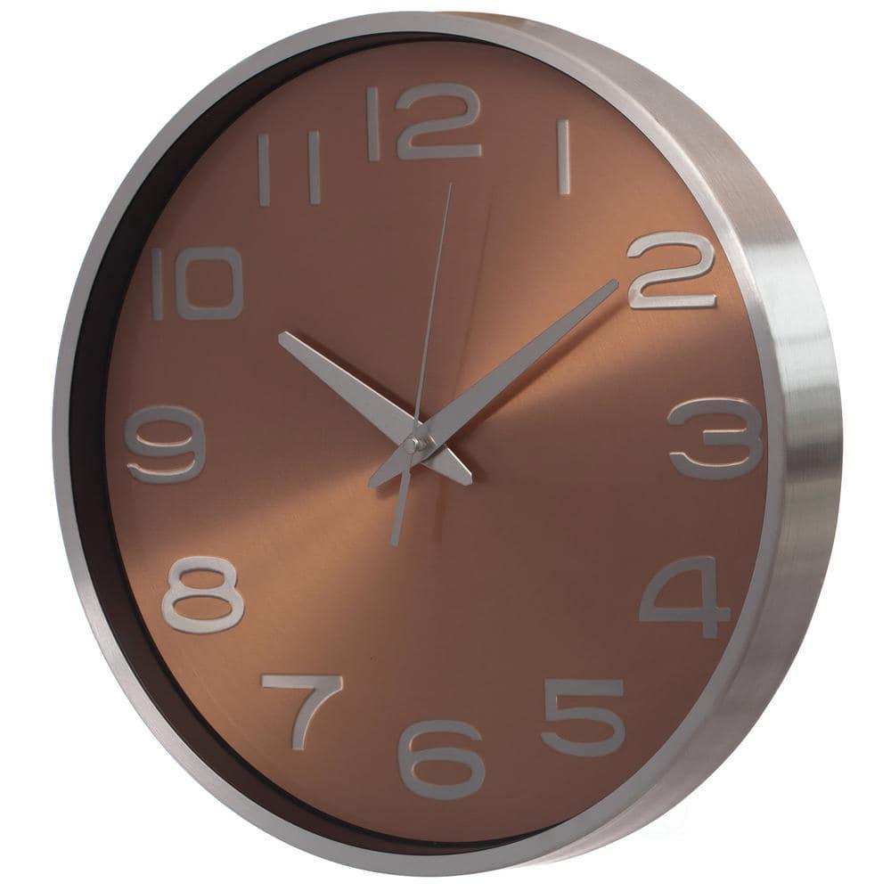 Modern Decorative Aluminum Round Wall Clock For Living Room, Kitchen, Dining Room
