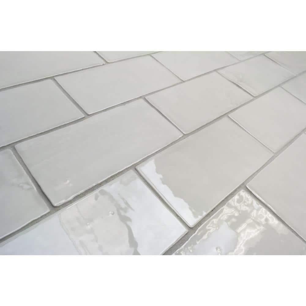 Barcelona 3x6 Blanco Polished Ceramic Subway Wall Tile (5.38 Sq. Ft. / Case)