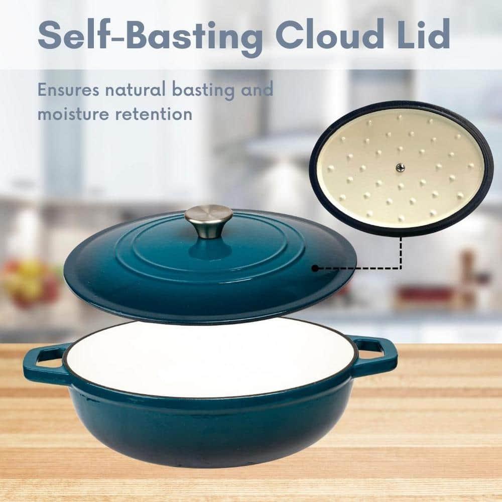 Lexi Home Lexi Home 5 qt. Enameled Cast Iron Round Braiser