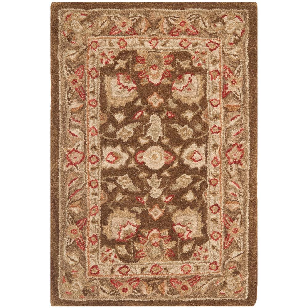 SAFAVIEH Anatolia Venice Traditional Wool Area Rug, Brown/Green, 2' x 3'