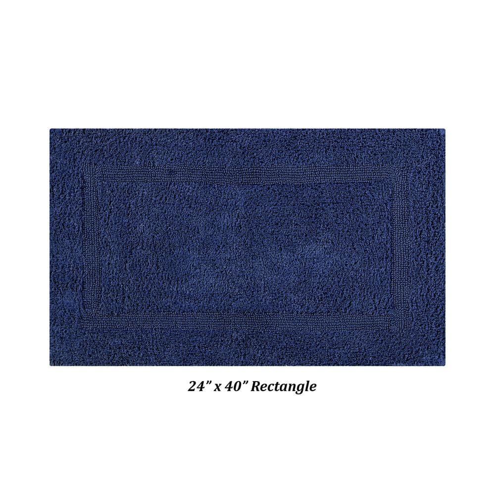 Annerose Collection 100% Cotton Reversible Machine Washable Bath Mats, Super Absorbent Bathroom Rugs