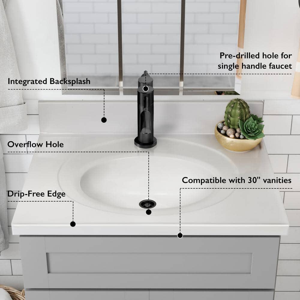 Darby Home Co Cultured Marble Vanity Top with Backsplash