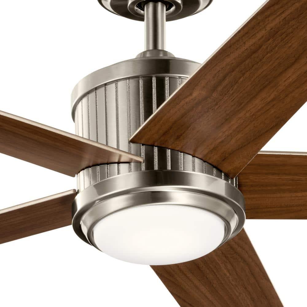56 Inch Ceiling Fan With Light Kit-Brushed Stainless Steel Finish Kichler Lighting 300044Bss