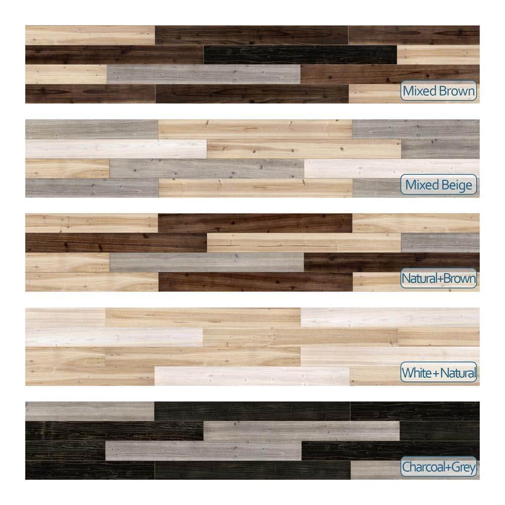 47.25" L x 4.75" W Solid Barn Wood Wall Planks Decorative Wall Paneling
