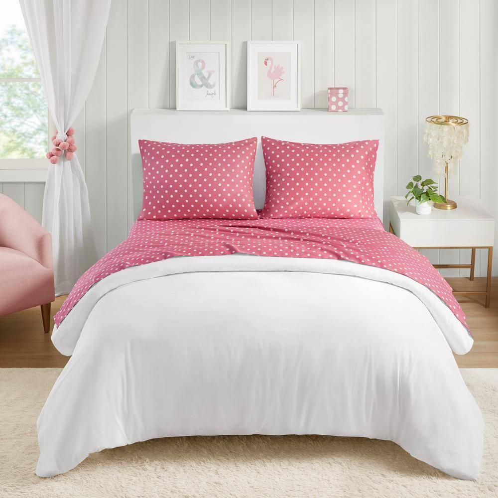 Mi Zone Polka Dot Polka Dot Printed 100% Cotton Sheet Set