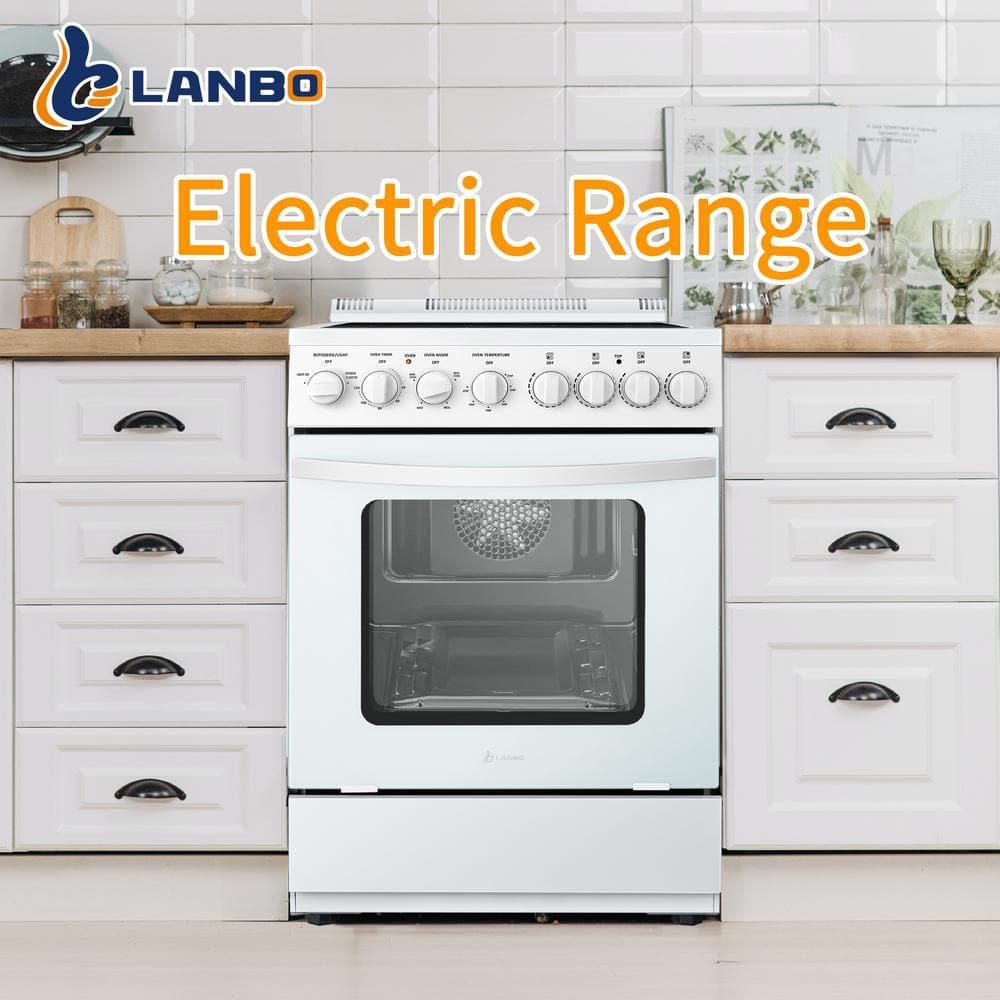 Lanbo 24 in 2.9 u ft Electric Range in White