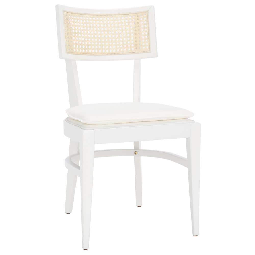Galway Cane Dining Chair - DCH1007 - White/Natural - Safavieh