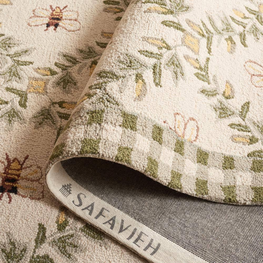 Chelsea HK55 Hand Hooked Area Rug - Ivory/Green - 8'9"x11'9" - Safavieh