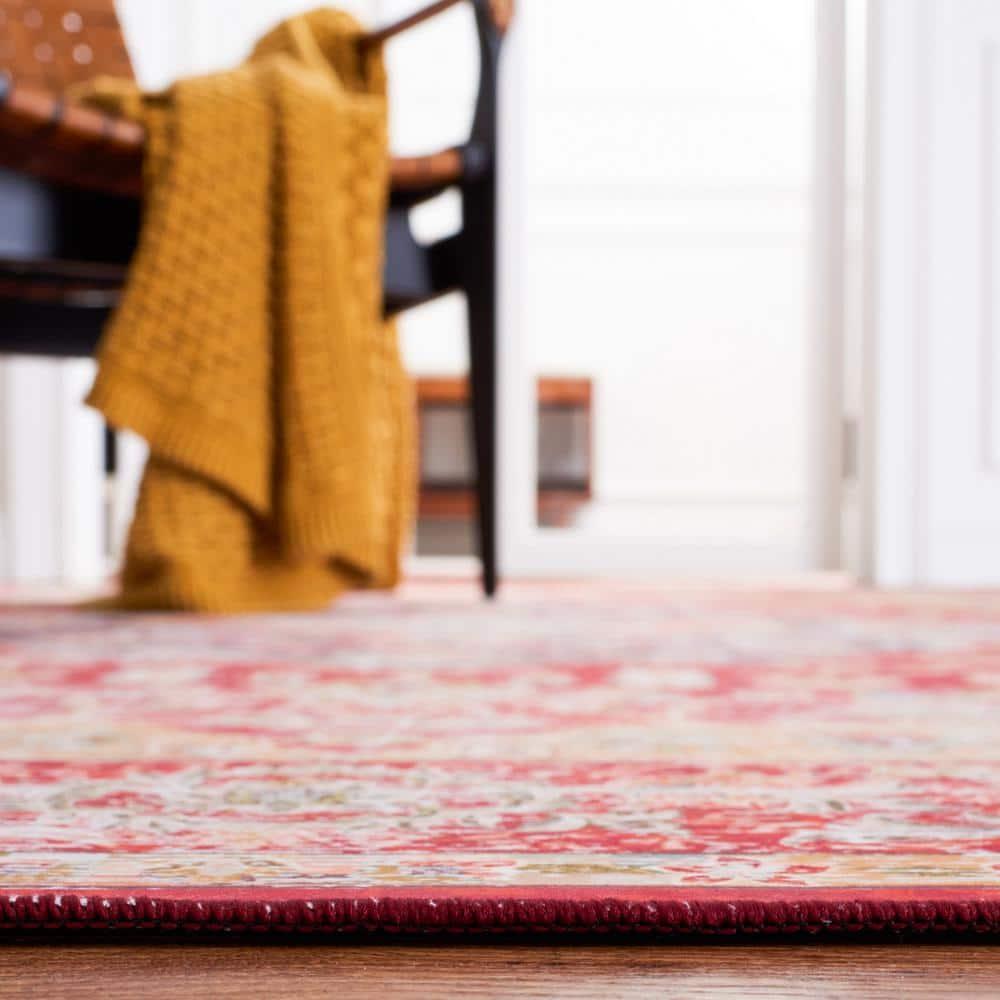 Tucson TSN131 Power Loomed Machine Washable Area Rug - Rust/Gold - 3'x5' - Safavieh.