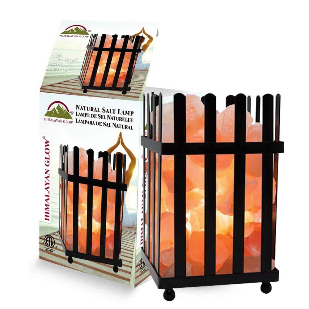 WBM LLC Himalayan Glow Picket Fence Style Metal Basket Salt Lamp- Dimmer Switch & ETL Certified Cord3