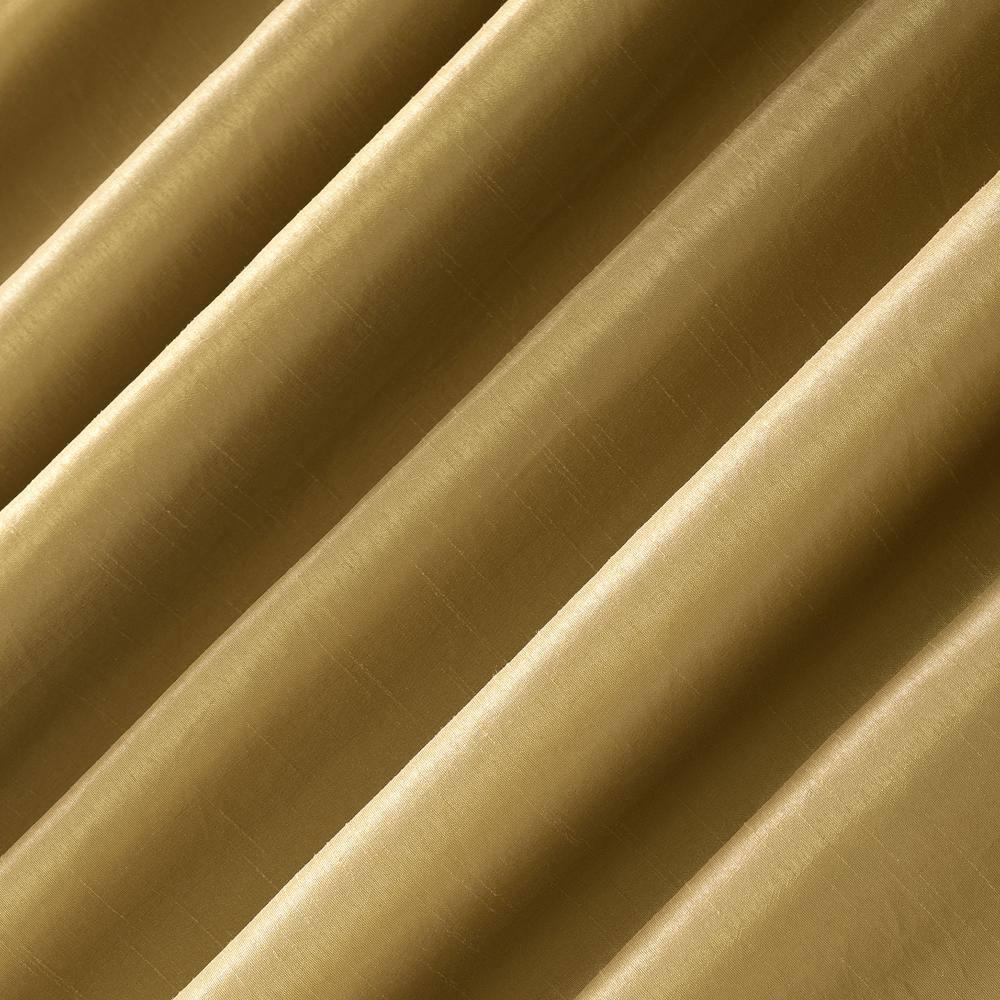 Faux Dupioni Silk Thermal Extreme 100% Blackout Back Tab Curtain Panel