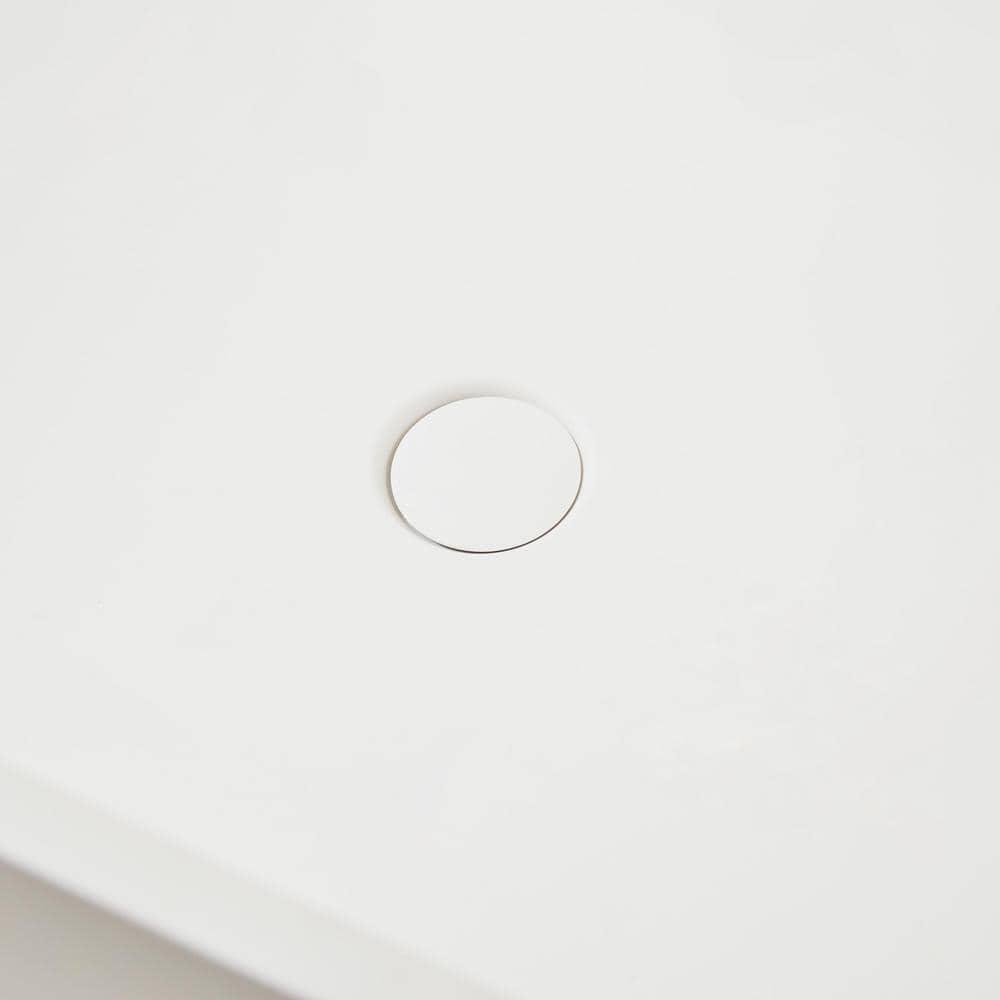 59" x 30" Freestanding Soaking Solid Surface Bathtub Stone Resin Bath Tub with Overflow and Pop-up Drain for Contemporary Bathroom, Glossy/Matte White