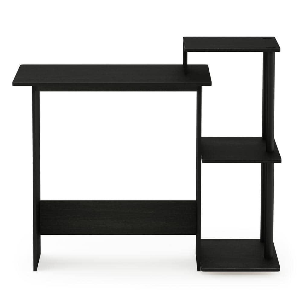 Furinno Modern Computer Desk Home Office Writing Study Laptop Table Workstation with CPU Stand & Open Storage Bookshelf,Americano/Black