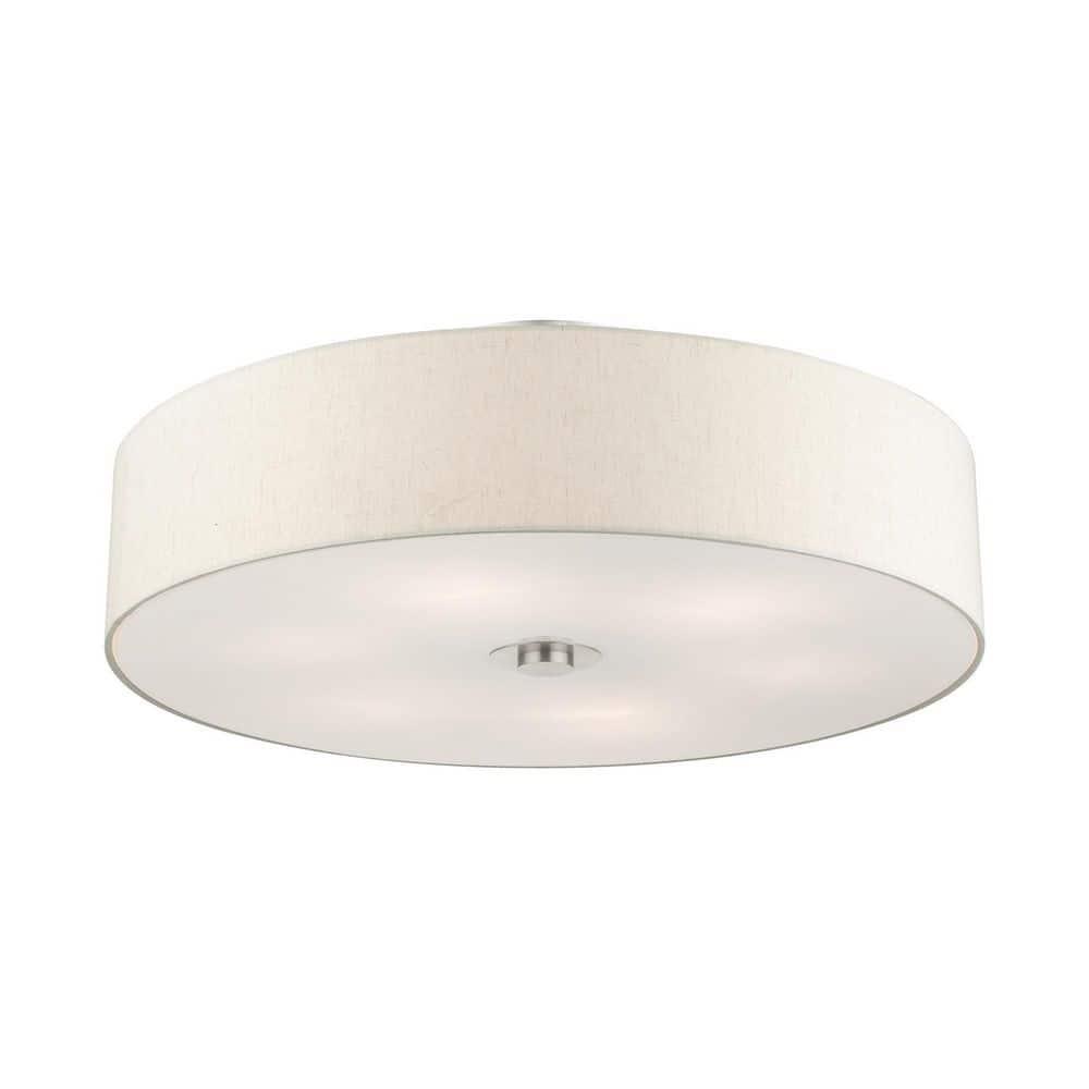 Livex Lighting Meridian 6 - Light Semi-Flush Mount in  Brushed Nickel