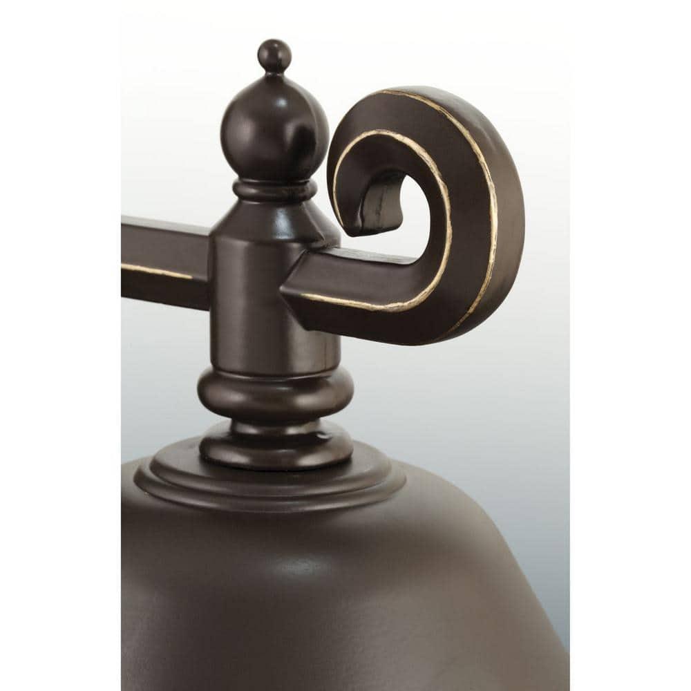 Progress Lighting Ashmore 3-Light Outdoor Wall Lantern in Antique Bronze with Shade
