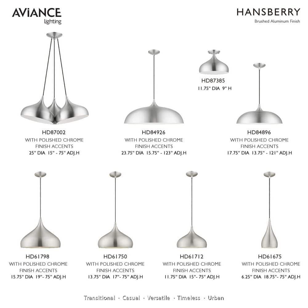 Schultz Single Light Metal Dimmable Pendant