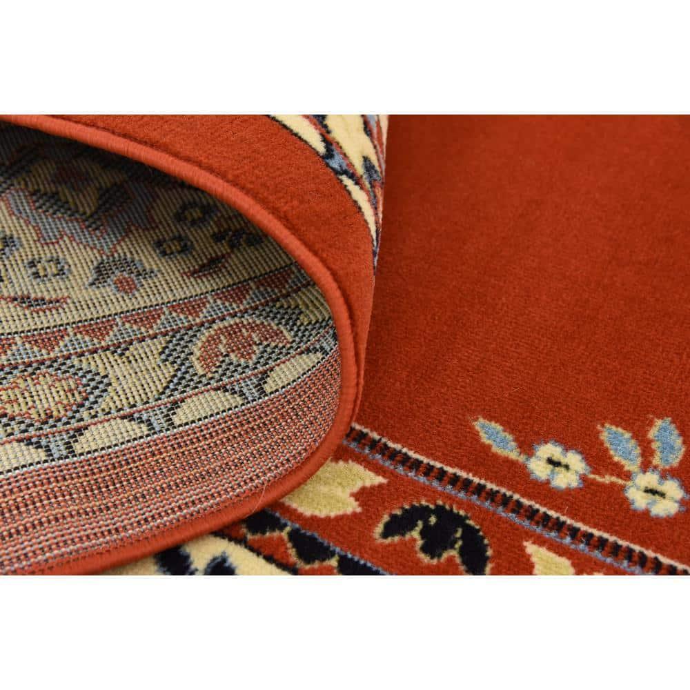 Unique Loom Reza Collection Area Rug - Washington (10'  x 13' 1" Rectangle Terracotta/Cream)