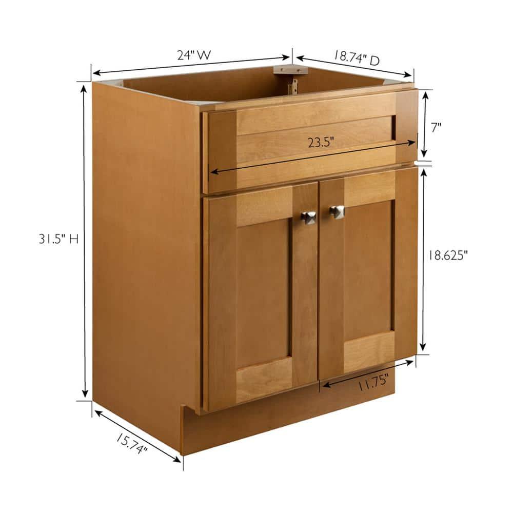 Design House Brookings 24 Inch Bathroom Vanity, Ready to Assemble, Solid Wood, Sherwin Williams – Design House, 587063