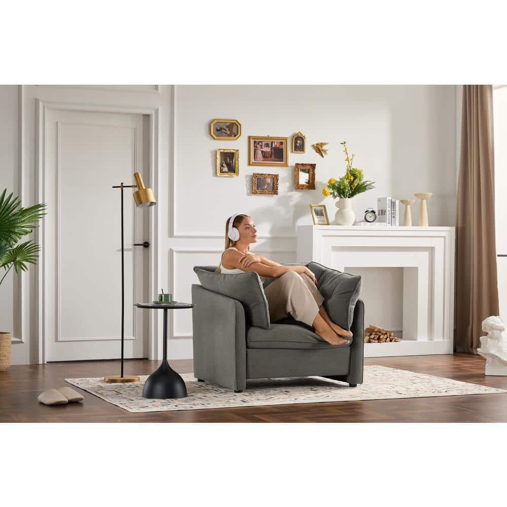CHORLENIMI Modern Chenille Oversized Armchair | Wayfair