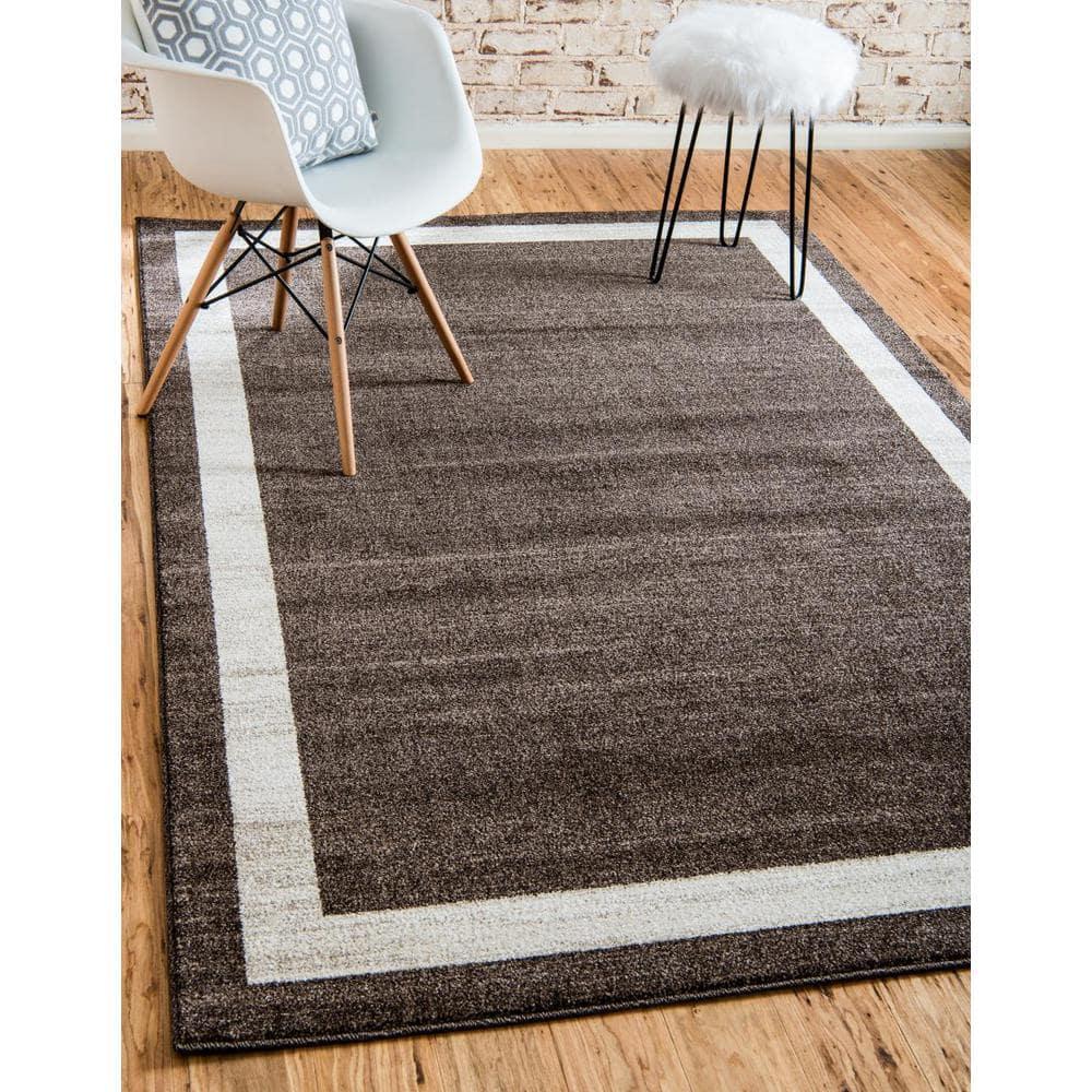 Unique Loom Del Mar Collection Area Rug - Maria (3' 3" x 5' 3" Rectangle Brown/Ivory)