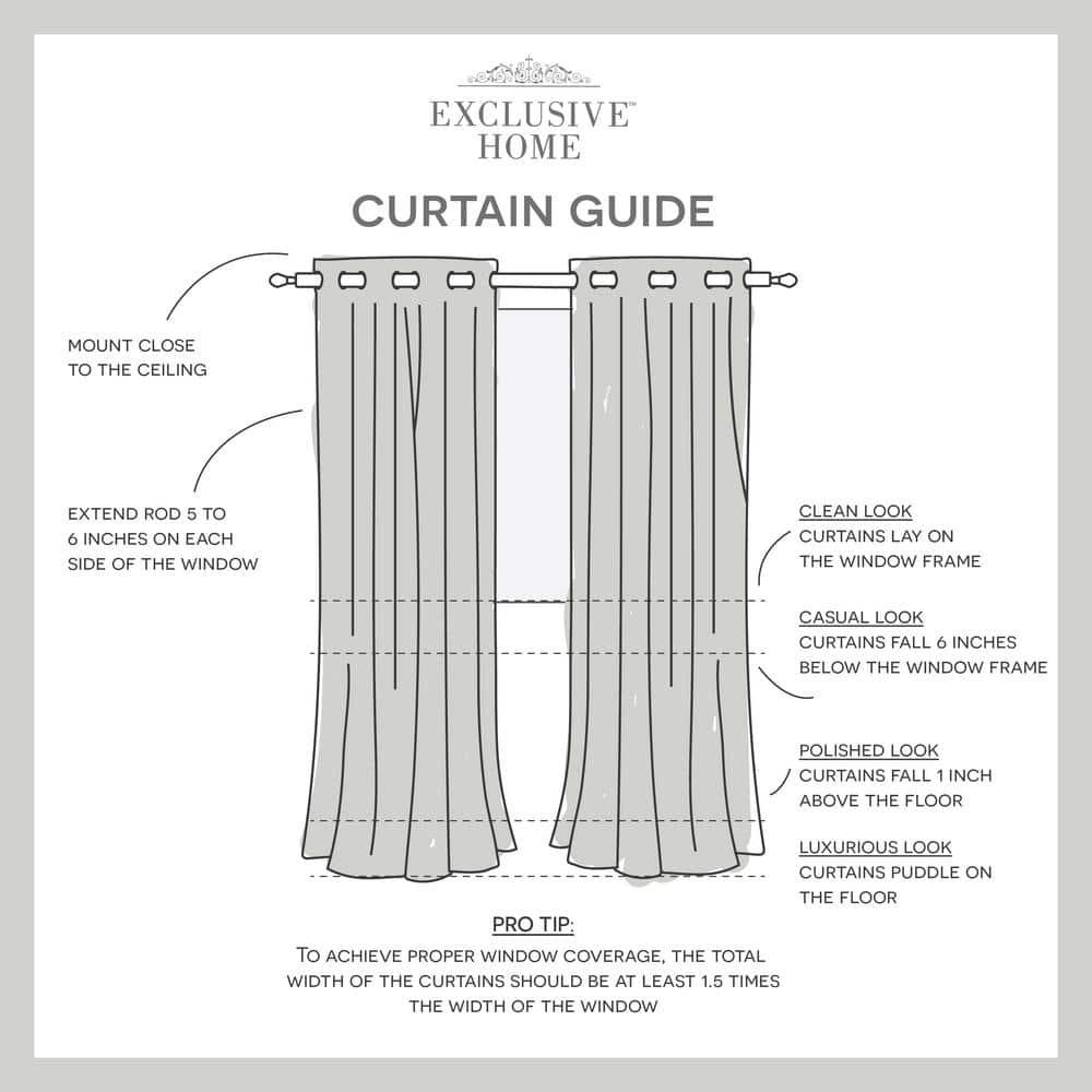 Amalgamated Textiles Cresendo Polyester Room Darkening Curtain Pair (Set of 2)