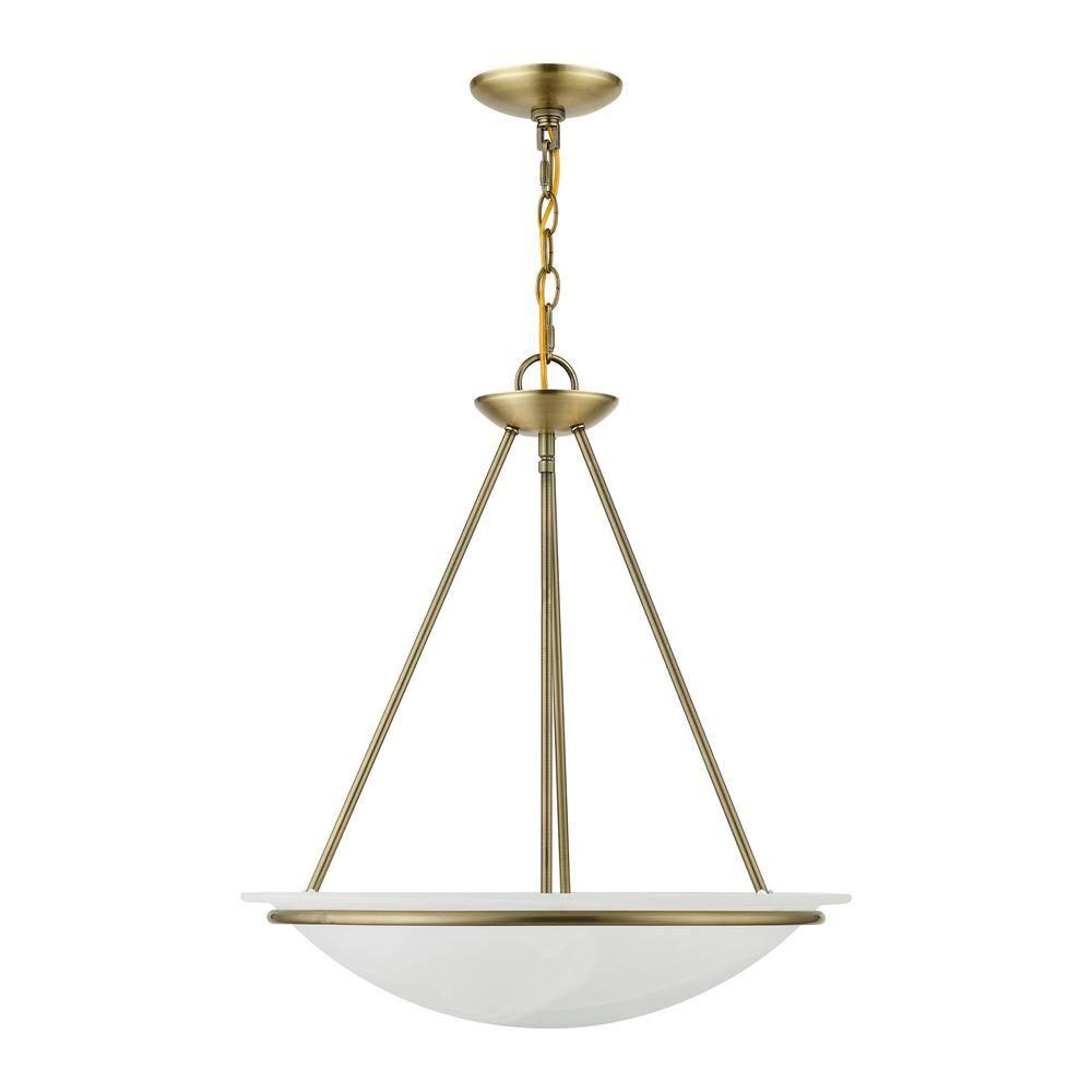 Livex Lighting Newburgh 3 - Light Pendant in  Antique Brass