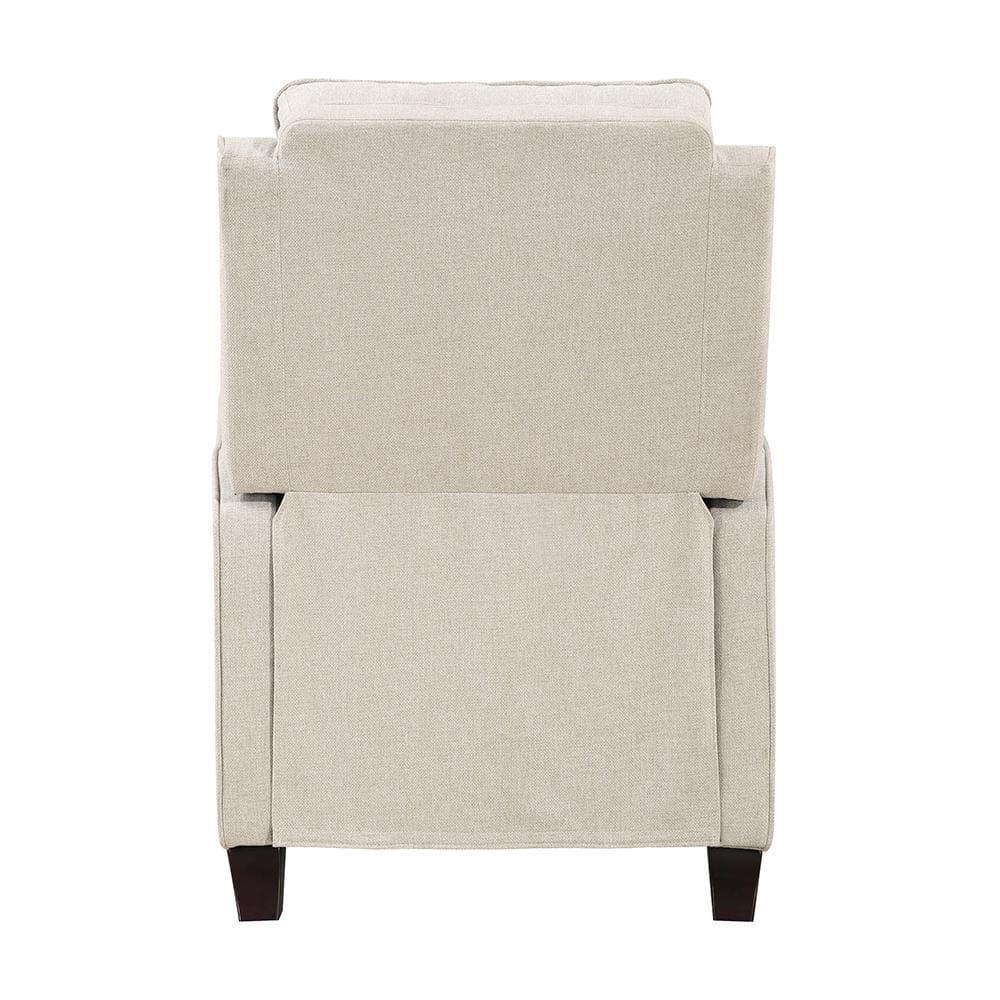 Lexicon Loveland Upholstered Fabric Push Back Recliner in Beige