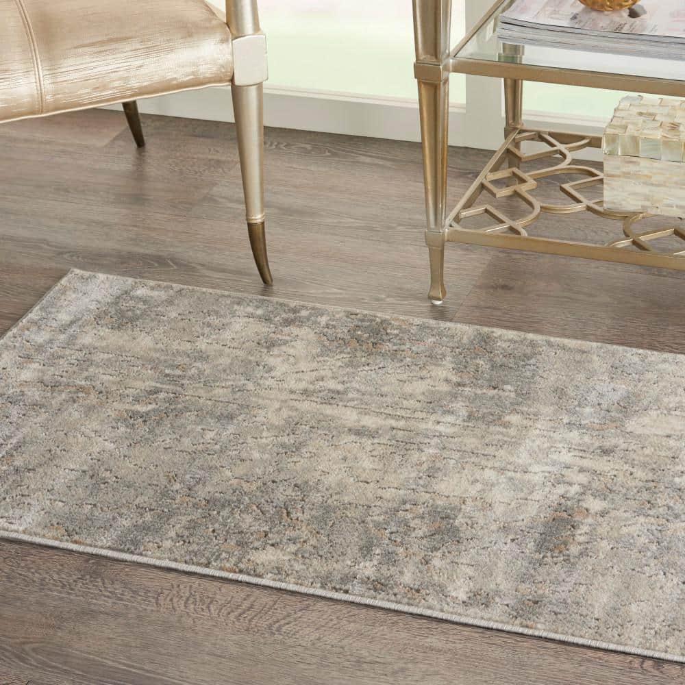 Nourison Concerto Abstract Contemporary Area Rug Beige Grey 2'2" x 3'9"