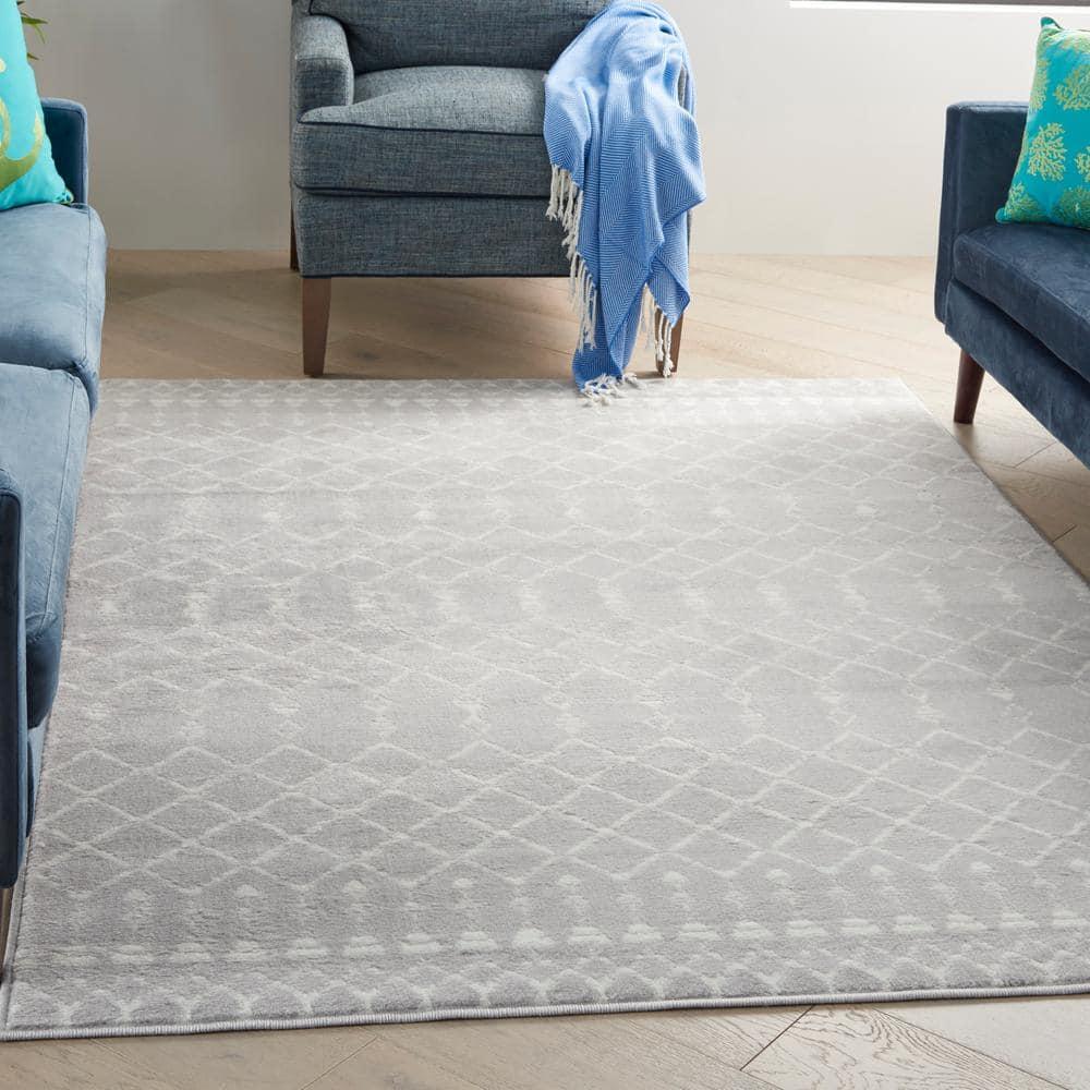 Nourison Whimsicle WHS02 Indoor only Area Rug - Grey 6' x 9'