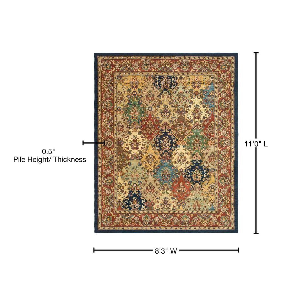 Heritage HG911 Hand Tufted Area Rug - Multi/Burgundy - 8'3"x11' - Safavieh.