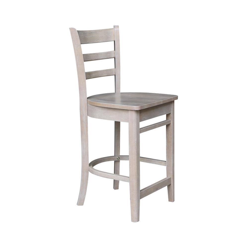 International Concepts 30 inches x 30 inches Counter Height Table with 2 Emily Counter Height Stools - 3 Piece Set