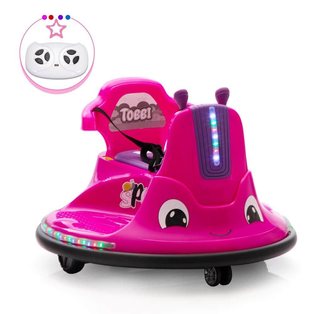 Clearance!12 Volt Bumper Car for Kids Toddlers, Battery Powered Ride On Bumper Car with Remote Control, Kids Ride on Toys for 3-8 Year Old Boys Girls, Baby Bumper Car with Music, Flashing Light