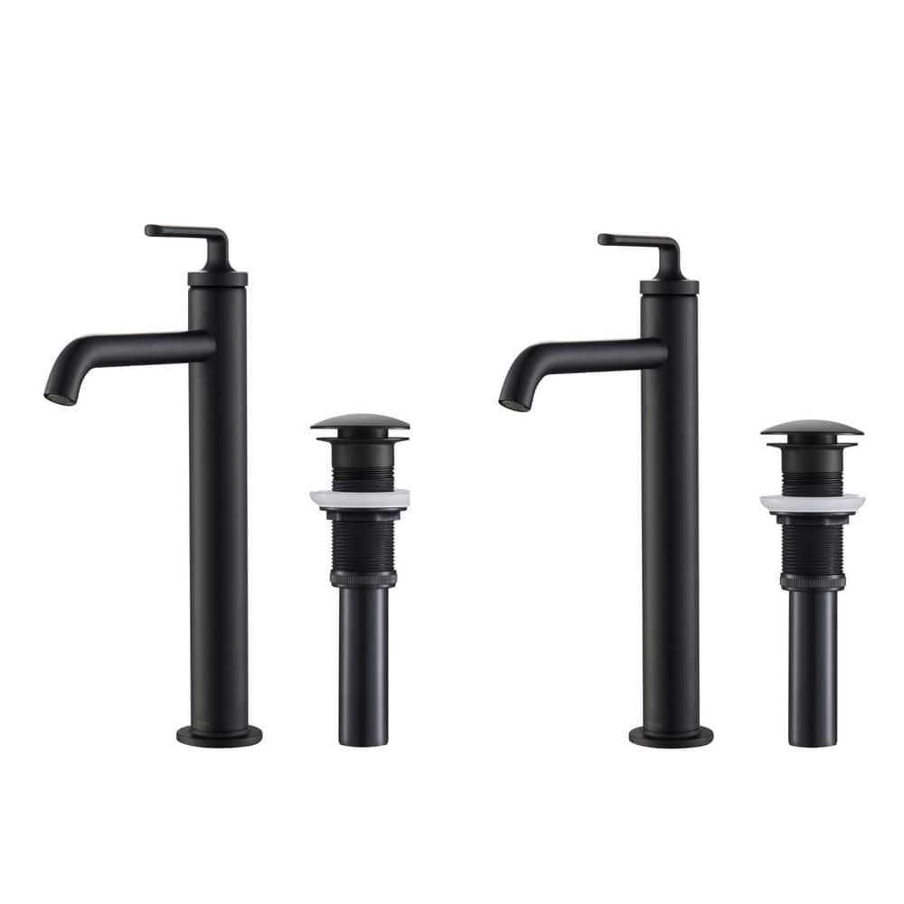 Ramus Vessel Sink Bathroom Faucet with Drain Assembly