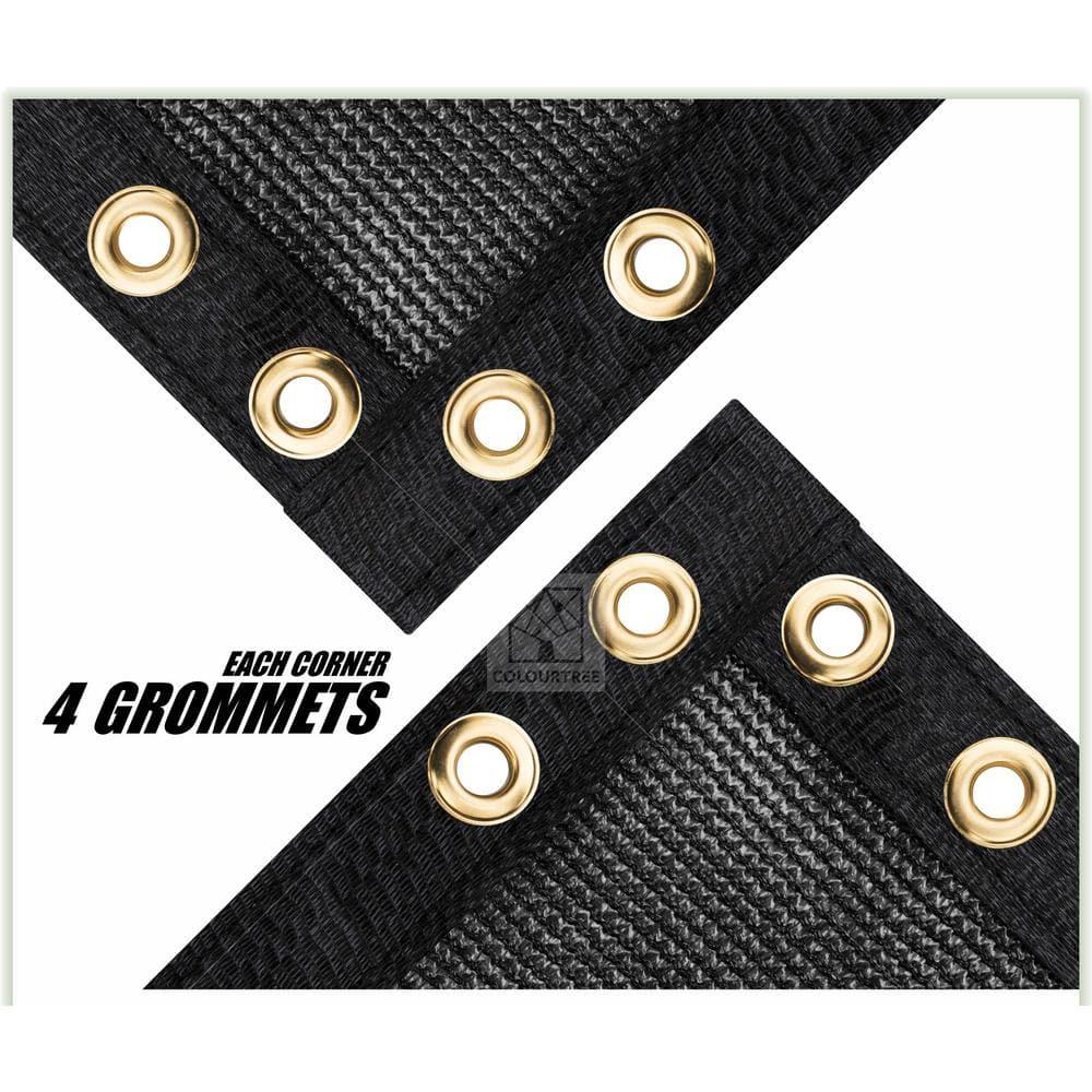 ColourTreeUSA ColourTree 10' 12' 25' 50' Black Fence Privacy Screen Windscreen Cover Fabric Shade Tarp Mesh Cloth Commercial Grade 170 GSM 4' x 10'