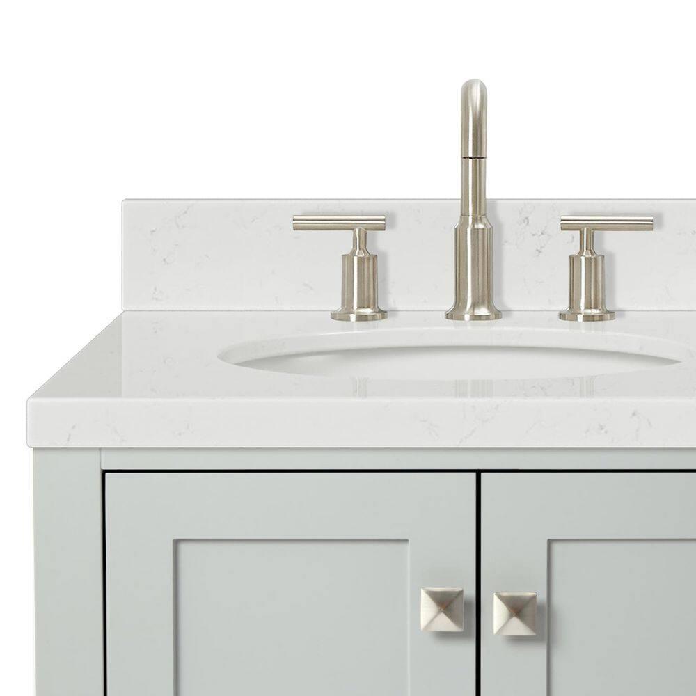 Ariel A036slcqovo Cambridge 36" Free Standing Single Basin Vanity Set - Grey