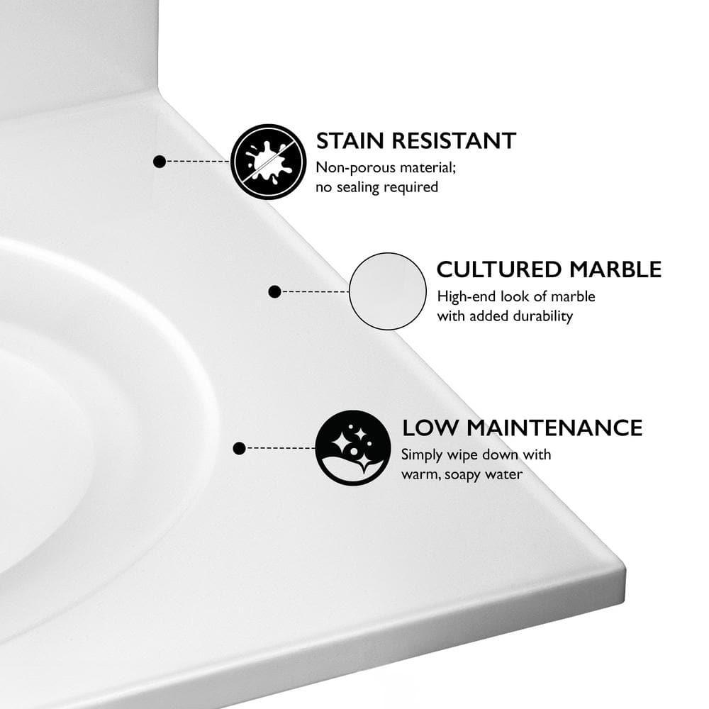 Darby Home Co Cultured Marble Vanity Top with Backsplash