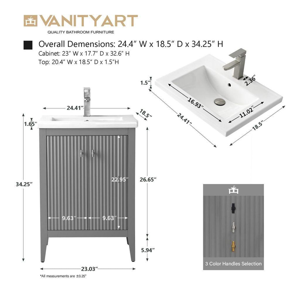24" Single Bathroom Vanity Set