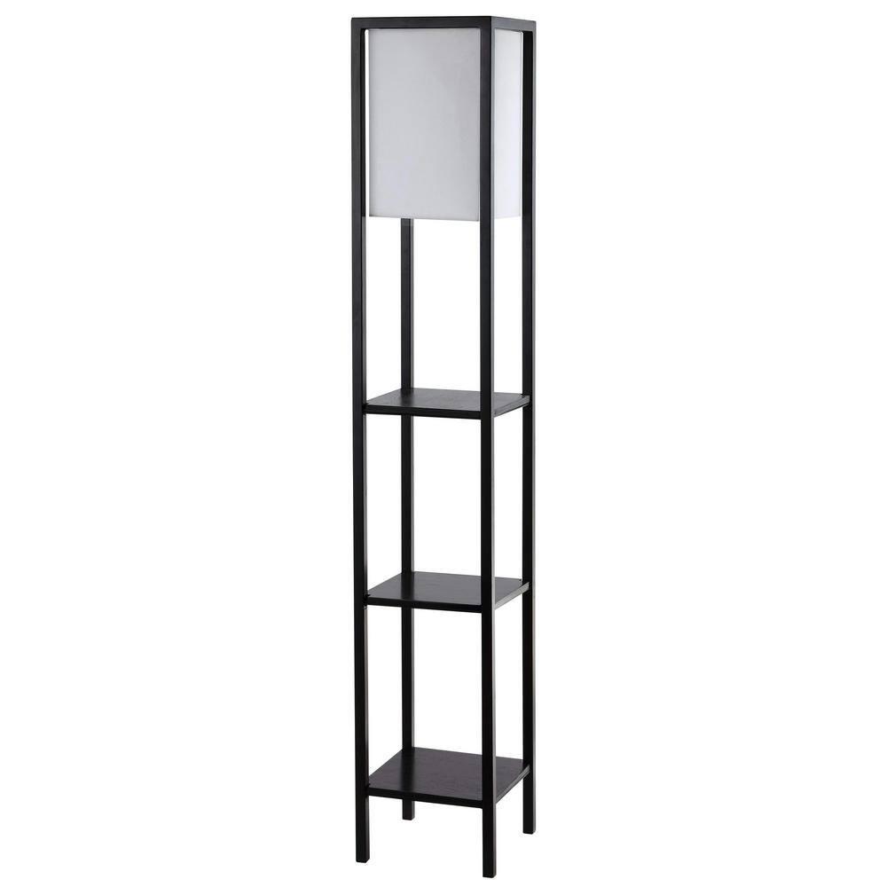 Rista Shelf Floor Lamp - FLL4044 - Black - Safavieh