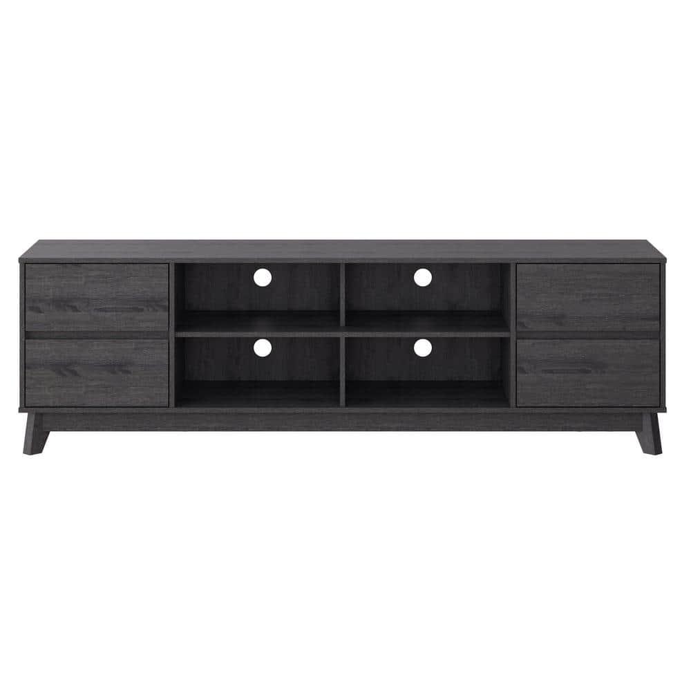 Hollywood Wood Grain TV Stand for TVs up to 85" with Drawers Gray - CorLiving