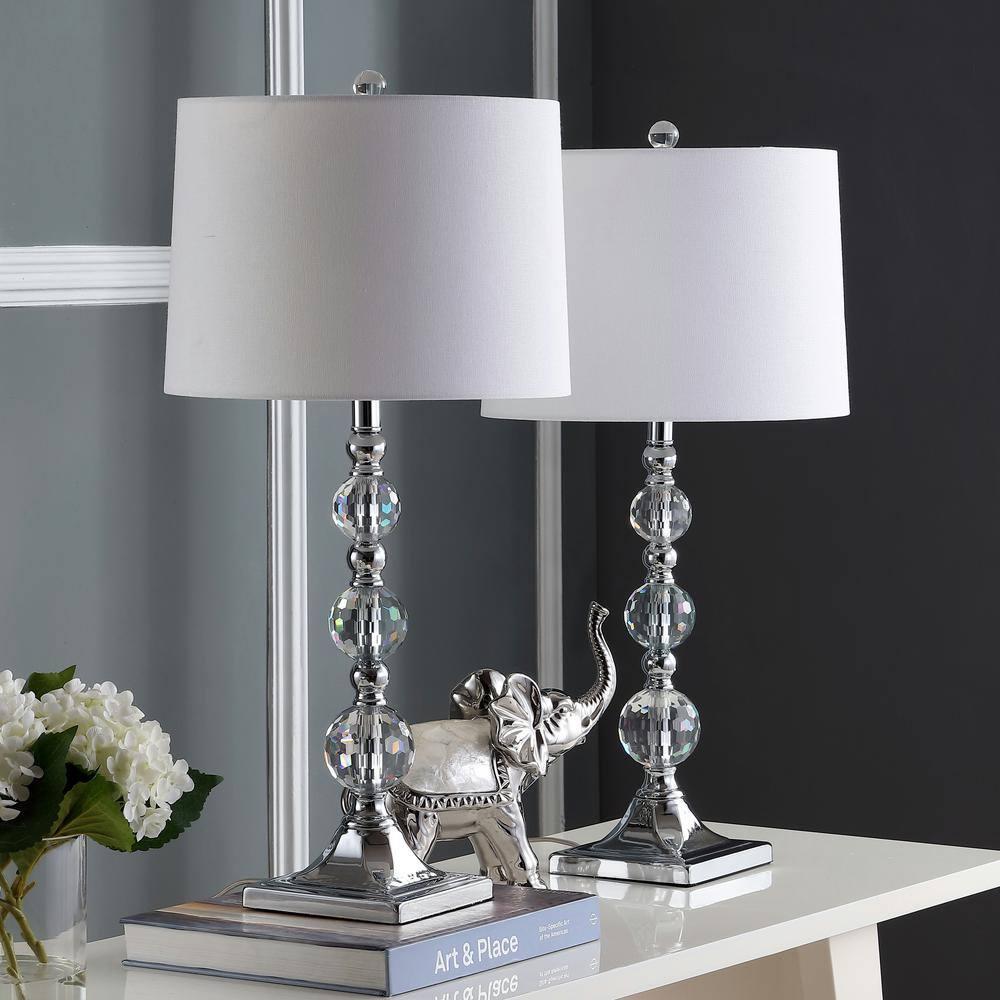 Maeve Crystal Ball Lamp (Set of 2) - Clear/White - Safavieh.