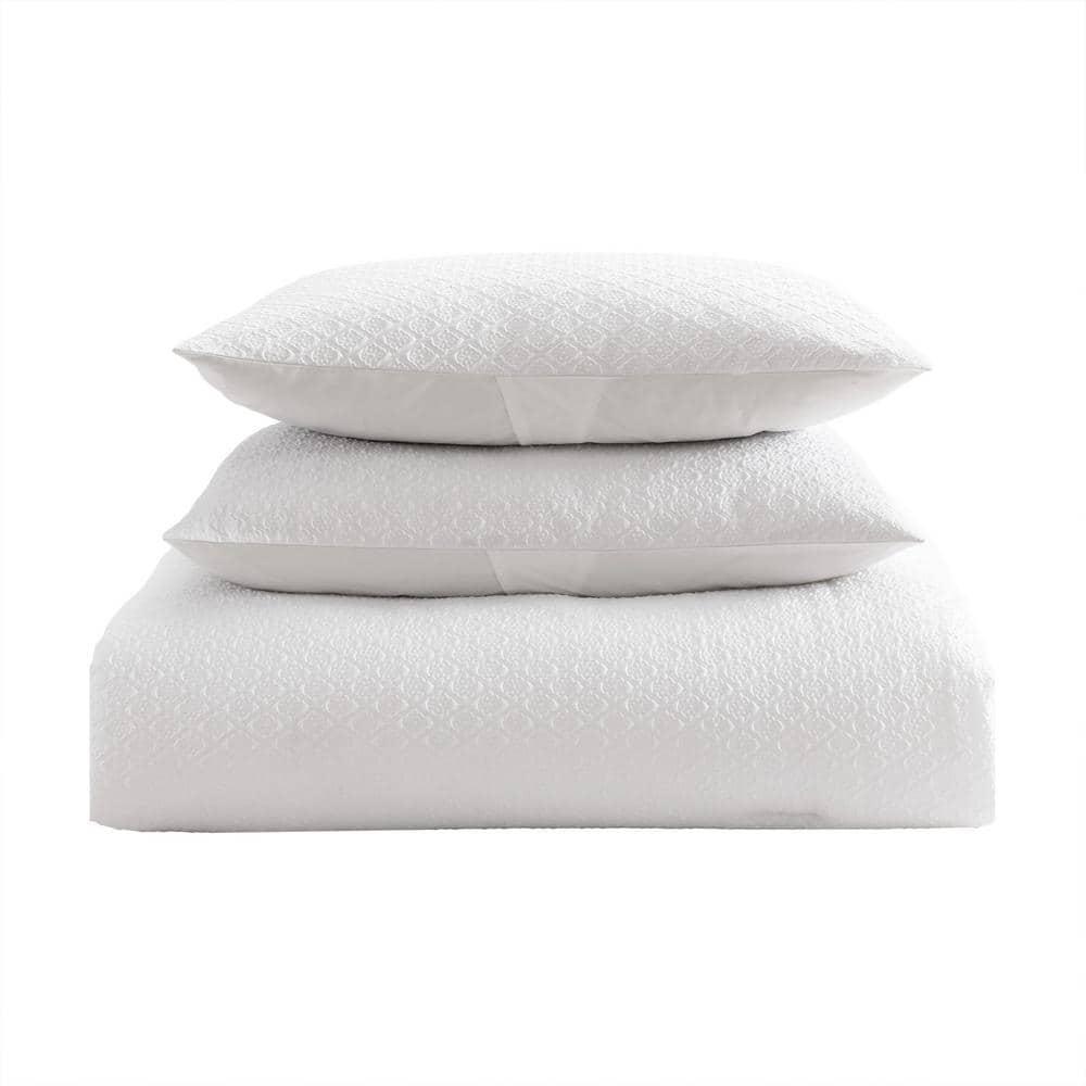 Laura Ashley Laura Ashley Margaret White Easy Care Reversible Dorm Bonus Bed Set
