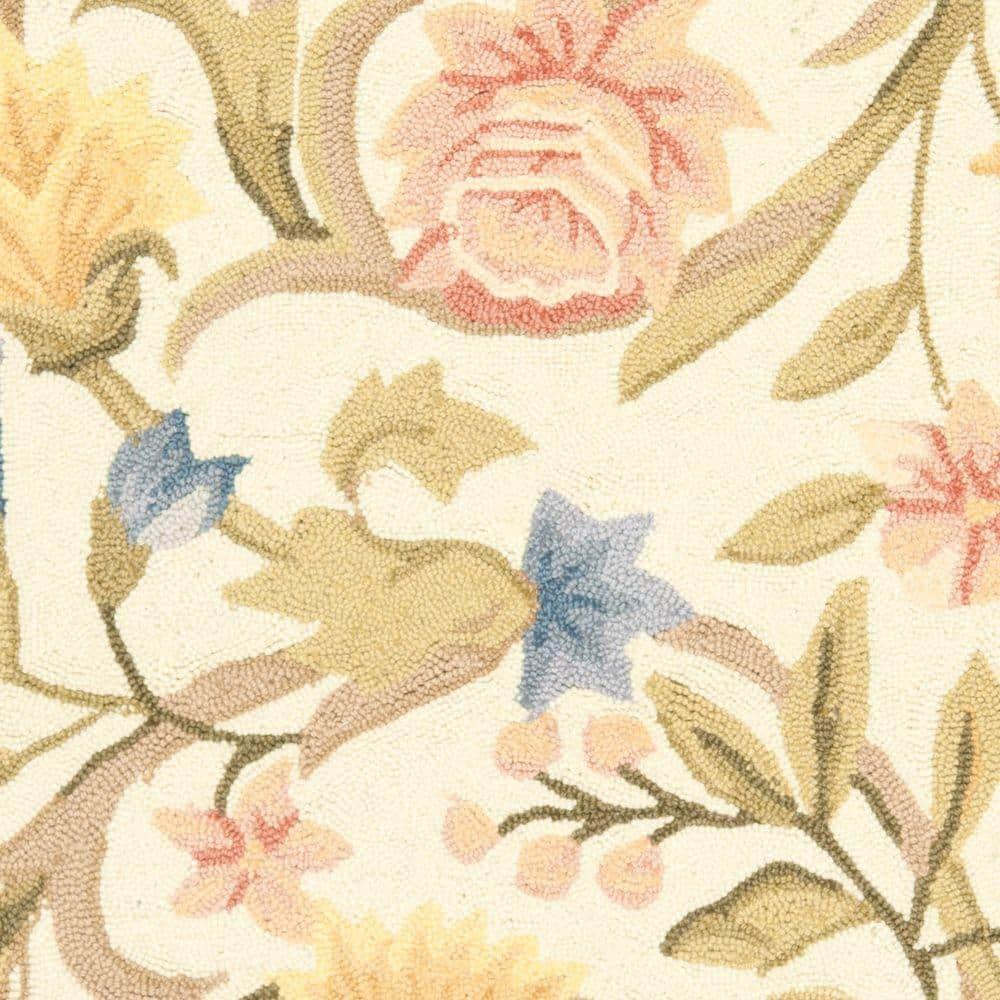 Safavieh Hand Hooked Wool Floral Rug | Wayfair