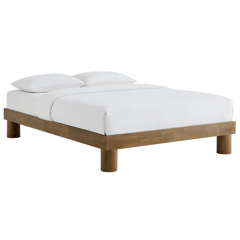 Modway Runa Wood Platform Bed In French Oak