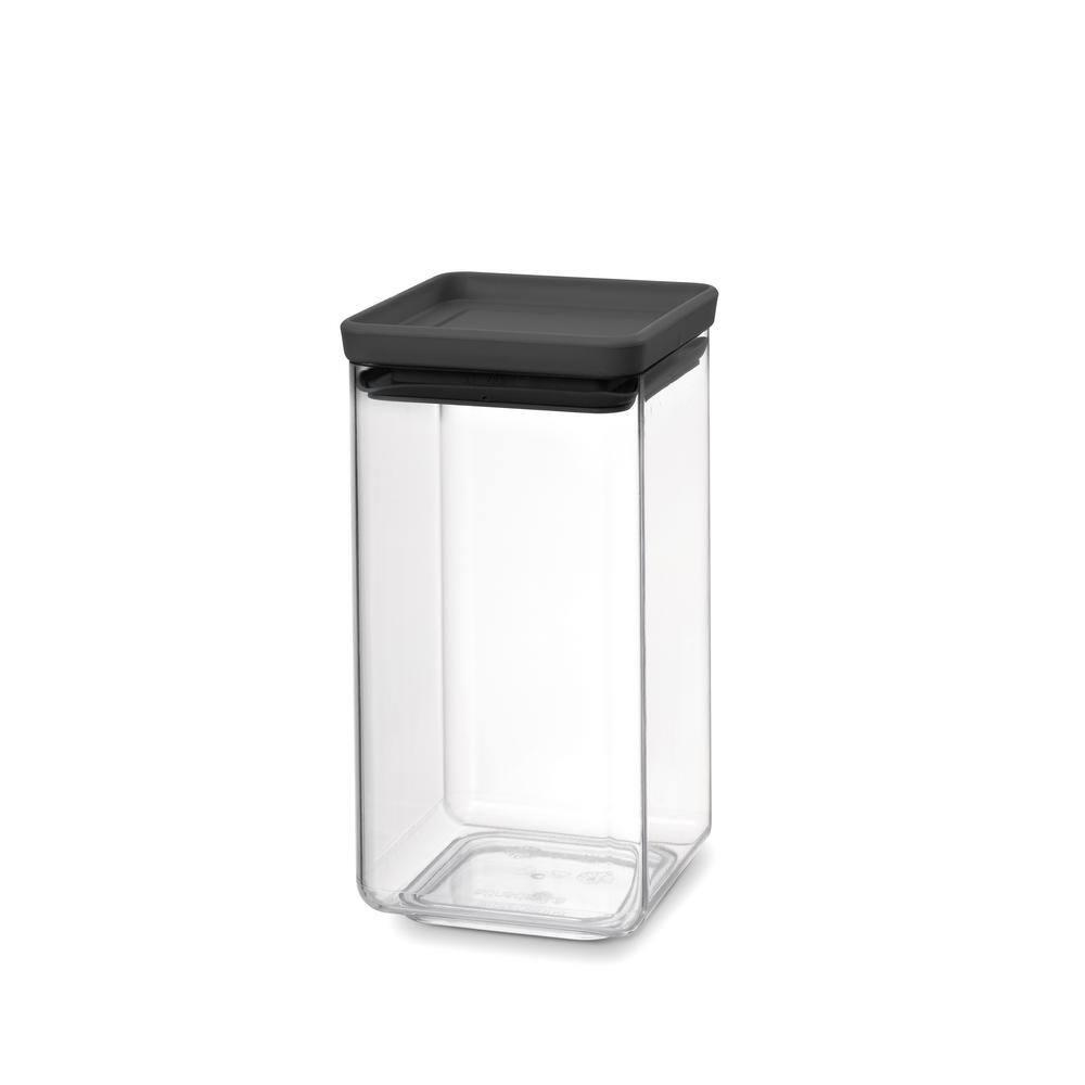 Brabantia Brabantia Set of 4 Tasty+ Stackable Square Canisters - 2 x 0.7 Quart (0.7L) & 2 x 1.7 Quart