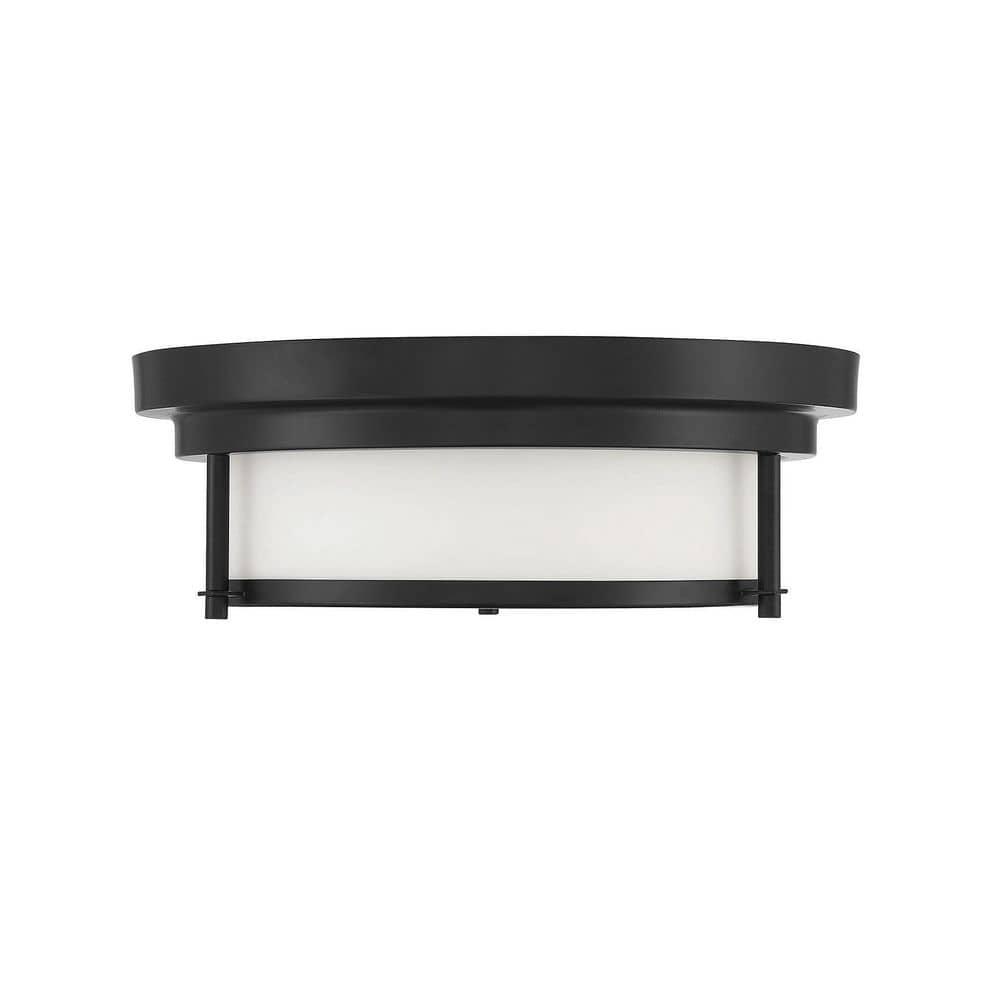 Trade Winds Lighting 2-Light Ceiling Light In Matte Black