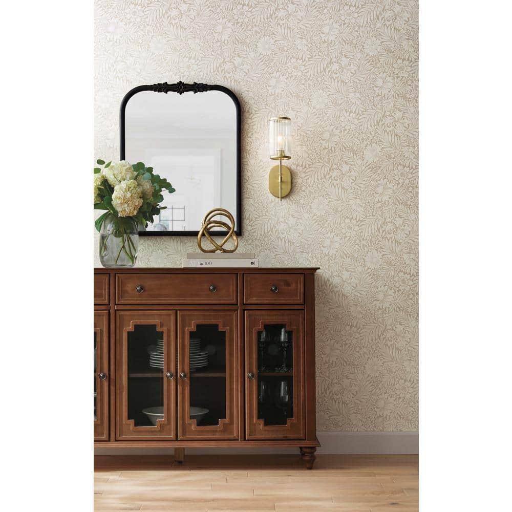 Modern Acanthus Peel + Stick Wallpaper by Erin & Ben Co. - Wicker