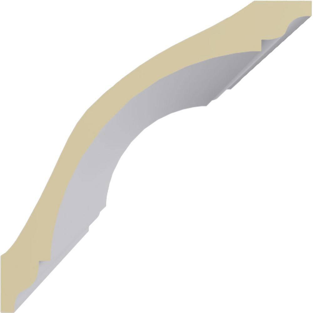 Ekena Millwork SAMPLE - Endurathane Dublin Crown Moulding, 8 3/4"H x 8 3/4"P x 12 3/8"F x 12"L, Factory Primed