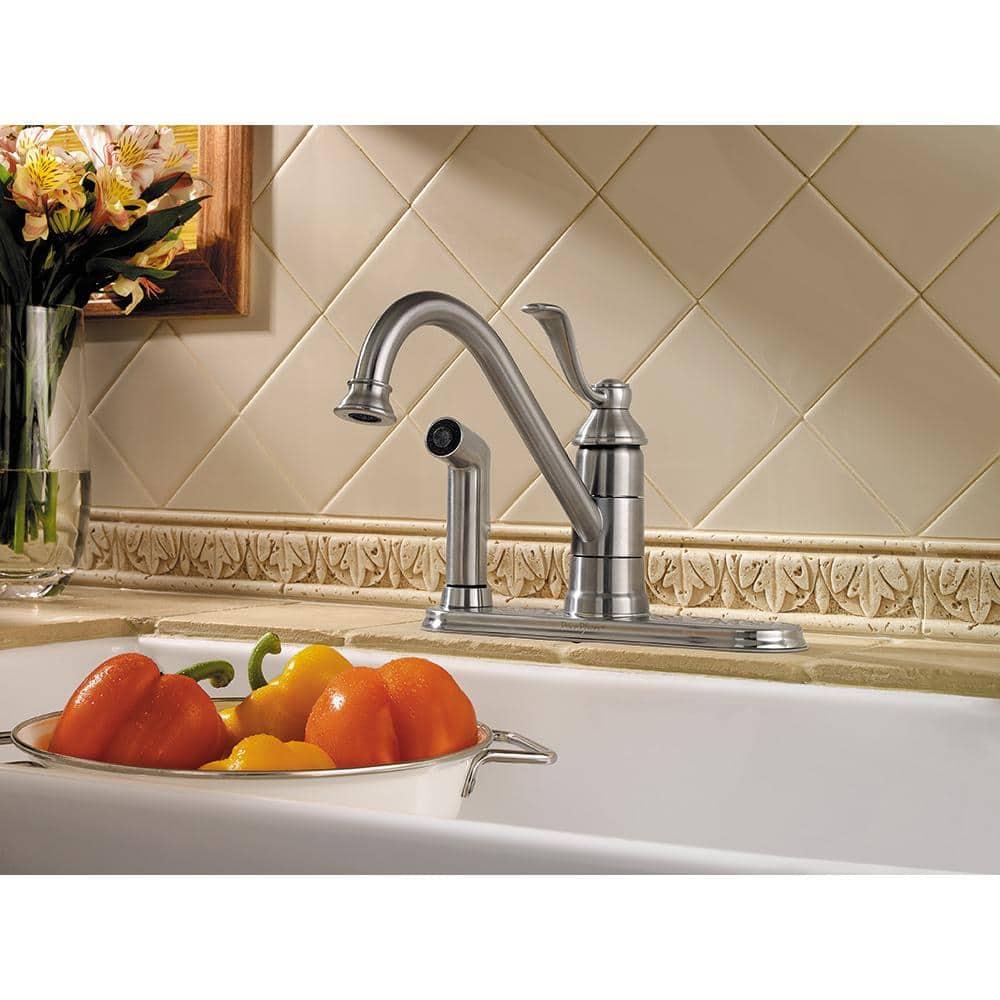 Portland Single Handle Kitchen Faucet with Side Spray